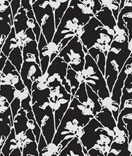 Papel de Parede Elegance  Plano de Fundo Preto com Formas Artísticas em Prata  13224-4