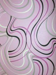 Papel de Parede Bilbao  Riscos Coloridos em Fundo Rosa - 1532