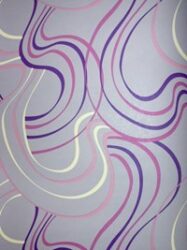 Papel de Parede Bilbao  Riscos Coloridos em Fundo Lilás - 1533