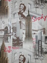 Papel de Parede Bilbao  Estampa New York City em Tons de Bege - 1546