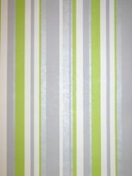 Papel de Parede Bilbao  Listras em Tons de Verde, Cinza e Prata - 1555