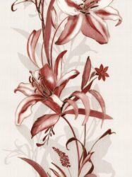 Papel de Parede - Sinfonia - Floral Vermelho em Fundo Branco - 42086-60