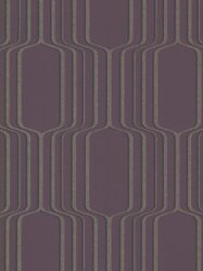 Papel de Parede - Formas Geométricas com Fundo em Tons de Roxo - 488-31216
