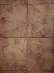 Papel de Parede Bilbao  Estampa Placa de Ferro em Marrom - 5407