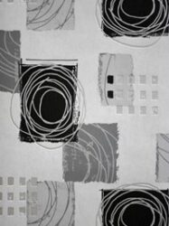 Papel de Parede Bilbao  Estampa Moderna em Tons de Prata, Cinza e Preto - 5431