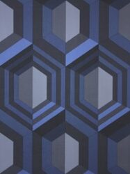 Papel de Parede 3D  Kinetic  Estampa Moderna em Tons de Azul - J407-01