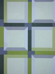 Papel de Parede 3D  Kinetic  Blocos em Tons de Verde - J424-04