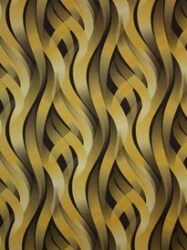 Papel de Parede 3D  Kinetic  Fitas Entrelaçadas em Tons de Mostarda - J428-02