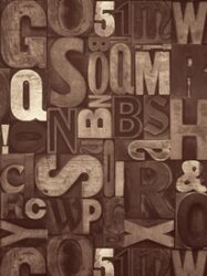 Papel de Parede 3D - Virtual Reality - Letras em Madeira Escura - J480-08