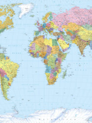 Painel Fotográfico - World Map - 4-050