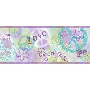 border de papel de parede love and peace