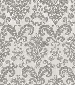 Papel de Parede Arabesco Cinza 3723