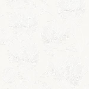 Papel de Parede Floral Branco 3801