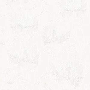 Papel de Parede Floral Branco 3801