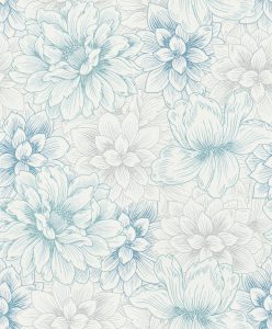 Papel de parede flordo Azul 5425-08